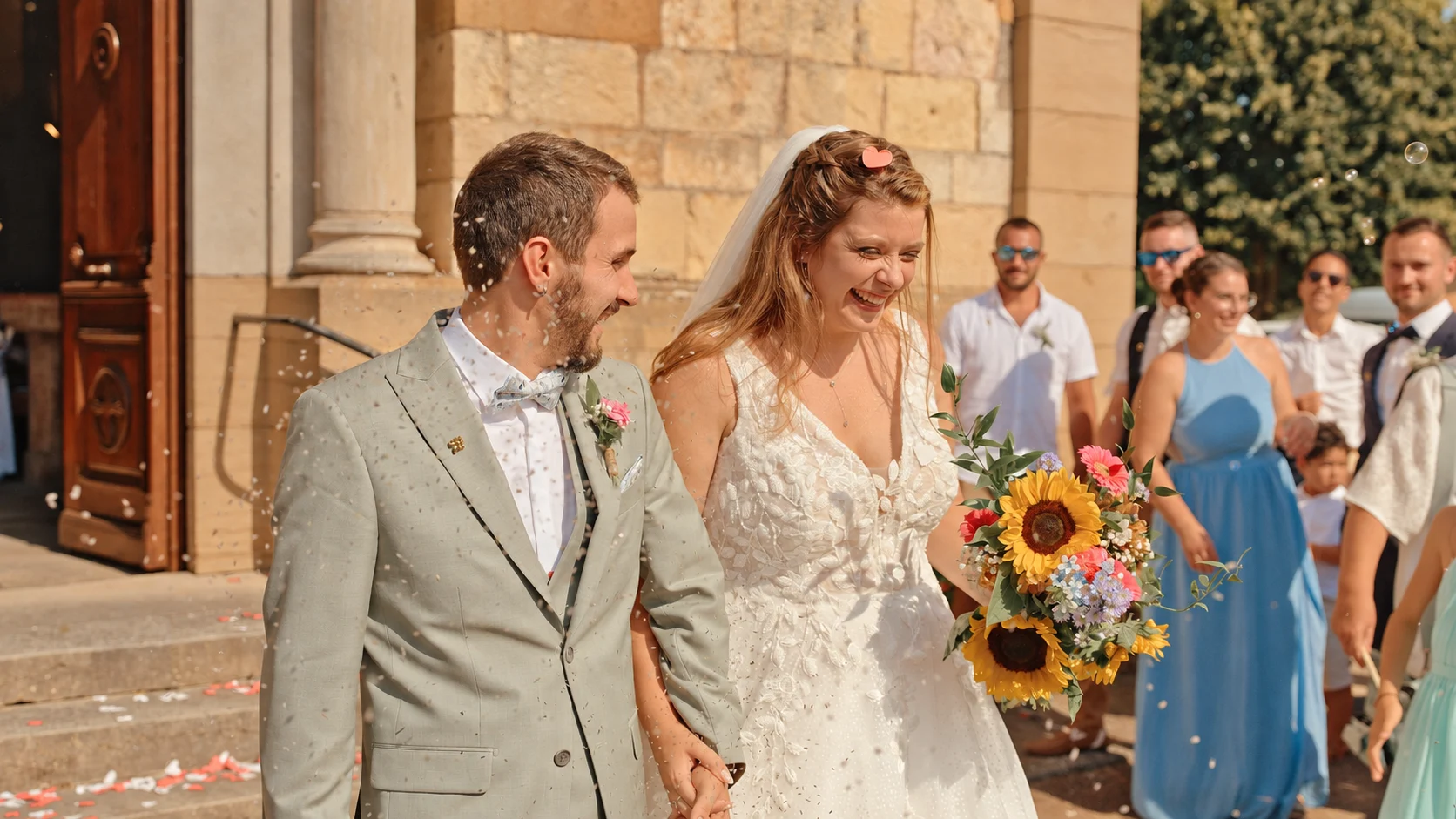 Cérémonie de mariage dans un domaine